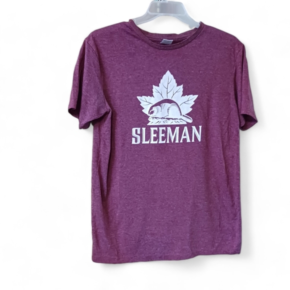 Sleeman Mens Burgundy Short Sleeve T Shirt - Picture 1 of 4